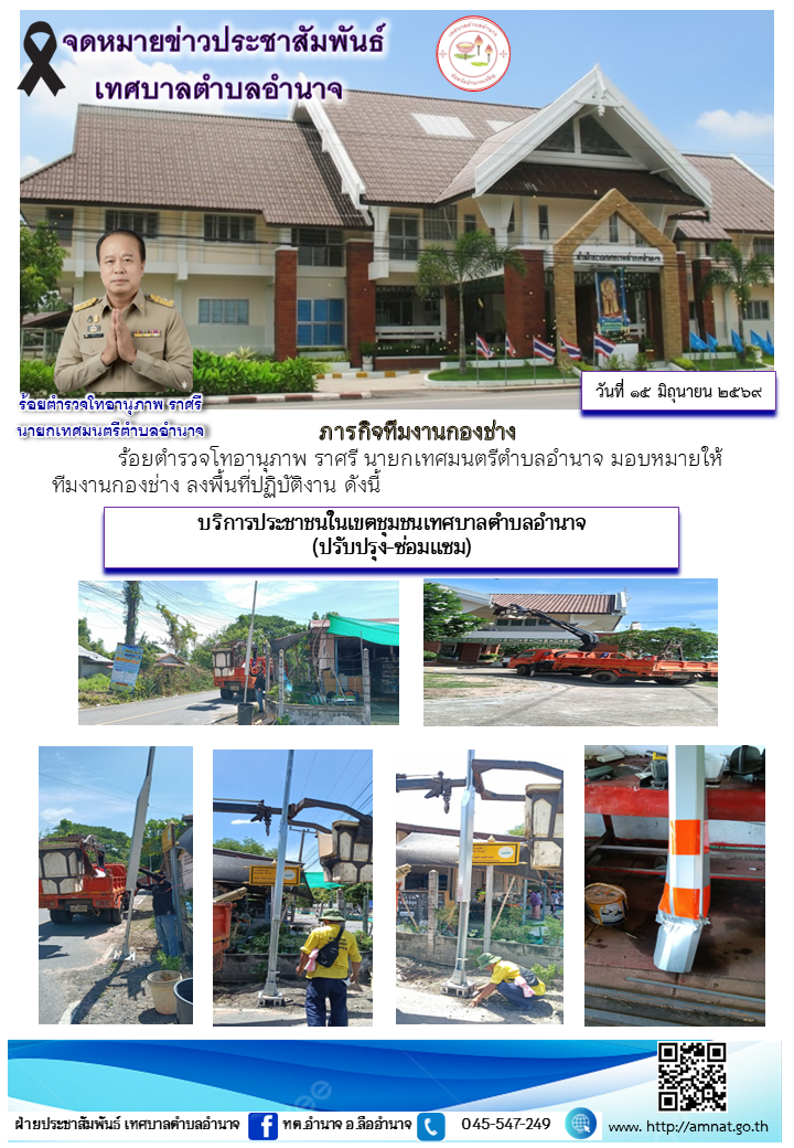 บริการประชาชนในเขตชุมชนเทศบาลตำบลอำนาจ (ปรับปรุง-ซ่อมแซม)