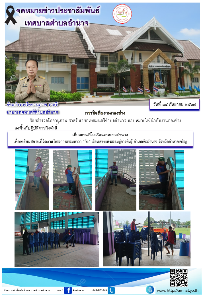 บริการประชาชนในเขตชุมชนเทศบาลตำบลอำนาจ (ปรับปรุง-ซ่อมบำรุง)